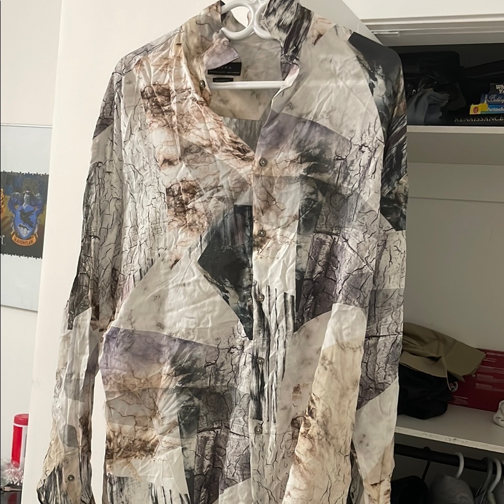 Zara Black and Gray Blazer Artistic Design